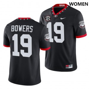 #19 Brock Bowers Georgia Bulldogs Women 100th Anniversary College Football Jersey - Black