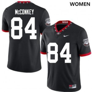 #84 Ladd McConkey Georgia Bulldogs For Women's 100th Anniversary College Football Jersey - Black