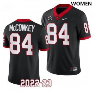 #84 Ladd McConkey Georgia Bulldogs Alumni Football Womens Jersey - Black