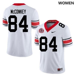 #84 Ladd McConkey Georgia Bulldogs 1980 National Champions 40th Anniversary Football Alternate Women Jersey - White