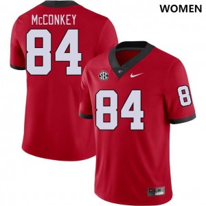 #84 Ladd McConkey Georgia Bulldogs Women's Alumni Football Jersey - Red