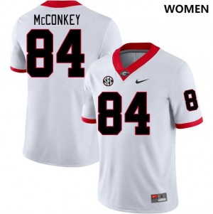 #84 Ladd McConkey Georgia Bulldogs Womens College Football Jersey - White