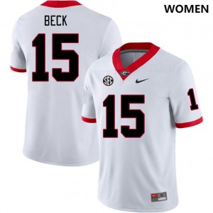 #15 Carson Beck Georgia Bulldogs College Football Womens Jersey - White