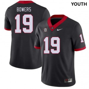 #19 Brock Bowers Georgia Bulldogs Youth(Kids) Football Jersey - Black