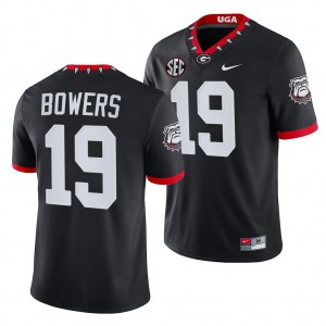 #19 Brock Bowers Georgia Bulldogs 100th Anniversary College Football Mens Jersey - Black