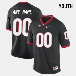 #00 Georgia Bulldogs College Limited Football Youth(Kids) Custom Jerseys - Black