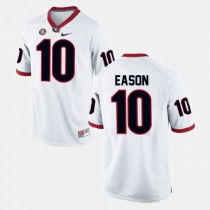 #10 Jacob Eason Georgia Bulldogs College Football Mens Jersey - White