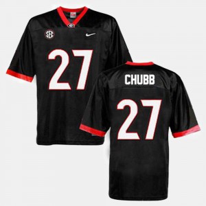 #27 Nick Chubb Georgia Bulldogs College Football Mens Jersey - Black