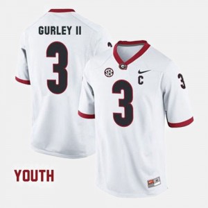 #3 Todd Gurley II Georgia Bulldogs College Football Youth(Kids) Jersey - White