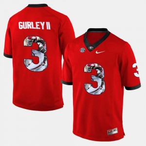 #3 Todd Gurley II Georgia Bulldogs Mens Player Pictorial Jersey - Red