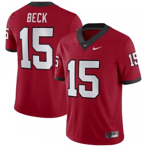#15 Carson Beck Georgia Bulldogs College Football For Men Jersey - Red