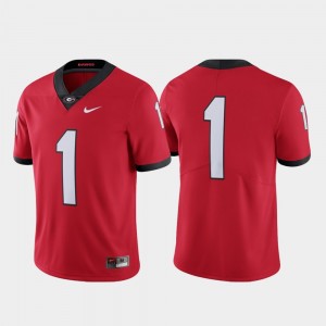 #1 Georgia Bulldogs Limited College Football For Men's Jersey - Red