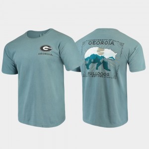 Georgia Bulldogs For Men State Scenery Comfort Colors T-Shirt - Blue
