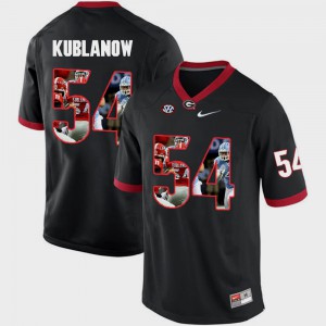 #54 Brandon Kublanow Georgia Bulldogs Pictorial Fashion For Men Jersey - Black