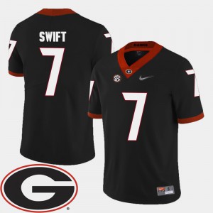 #7 D'Andre Swift Georgia Bulldogs College Football 2018 SEC Patch Men's Jersey - Black