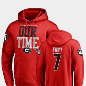 #7 D'Andre Swift Georgia Bulldogs 2019 Sugar Bowl Bound Counter For Men Hoodie - Red