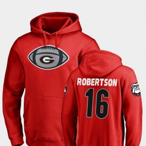#16 Demetris Robertson Georgia Bulldogs Game Ball Football For Men's Hoodie - Red