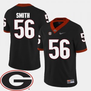 #56 Garrison Smith Georgia Bulldogs College Football 2018 SEC Patch For Men's Jersey - Black