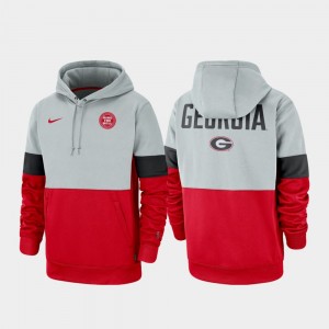 Georgia Bulldogs Therma Performance Pullover Rivalry Mens Hoodie - Gray Red