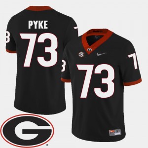 #73 Greg Pyke Georgia Bulldogs 2018 SEC Patch College Football For Men's Jersey - Black