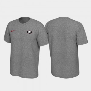 Georgia Bulldogs Left Chest Logo Mens Legend T-Shirt - Heathered Gray