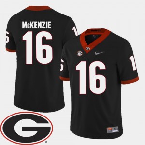#16 Isaiah McKenzie Georgia Bulldogs 2018 SEC Patch College Football For Men's Jersey - Black