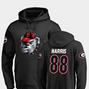 #88 Jackson Harris Georgia Bulldogs Midnight Mascot Football For Men Hoodie - Black