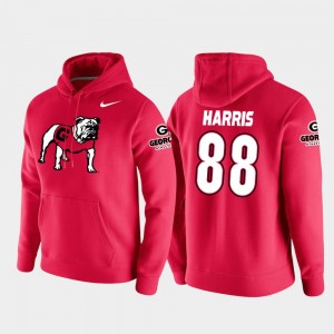 #88 Jackson Harris Georgia Bulldogs Vault Logo Club College Football Pullover Men's Hoodie - Red