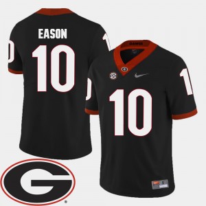 #10 Jacob Eason Georgia Bulldogs College Football For Men's 2018 SEC Patch Jersey - Black