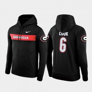 #6 James Cook Georgia Bulldogs Men's Football Performance Sideline Seismic Hoodie - Black