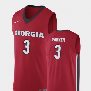 #3 Juwan Parker Georgia Bulldogs Men's Replica College Basketball Jersey - Red
