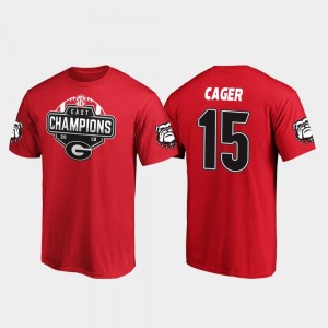 #15 Lawrence Cager Georgia Bulldogs 2019 SEC East Football Division Champions Men T-Shirt - Red