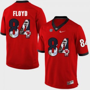 #84 Leonard Floyd Georgia Bulldogs Pictorial Fashion For Men Jersey - Red
