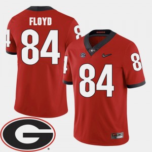 #84 Leonard Floyd Georgia Bulldogs Men College Football 2018 SEC Patch Jersey - Red