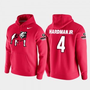 #4 Mecole Hardman Jr. Georgia Bulldogs Vault Logo Club For Men College Football Pullover Hoodie - Red