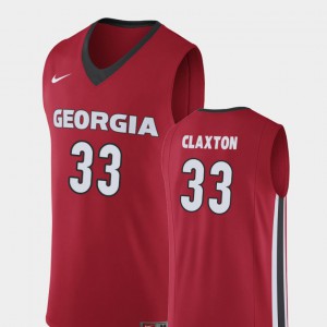 #33 Nicolas Claxton Georgia Bulldogs For Men's College Basketball Replica Jersey - Red