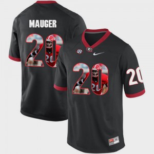 #20 Quincy Mauger Georgia Bulldogs Pictorial Fashion Men Jersey - Black