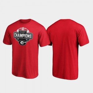 Georgia Bulldogs 2019 SEC East Football Division Champions Men's T-Shirt - Red