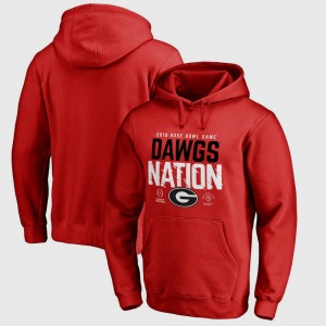 Georgia Bulldogs For Men's College Football Playoff 2018 Rose Bowl Bound Delay Bowl Game Hoodie - Red