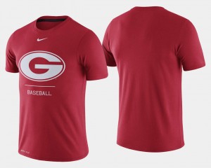 Georgia Bulldogs College Baseball For Men's Dugout Performance T-Shirt - Red