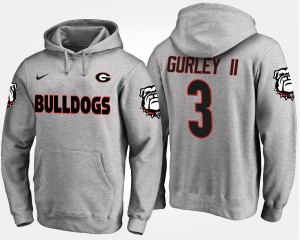 #3 Todd Gurley II Georgia Bulldogs Mens Hoodie - Gray