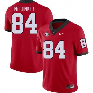 #84 Ladd McConkey Georgia Bulldogs Men's College Football Jersey - Red