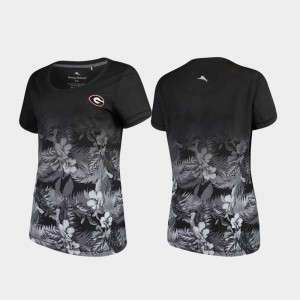 Georgia Bulldogs Floral Victory For Women Tommy Bahama T-Shirt - Black