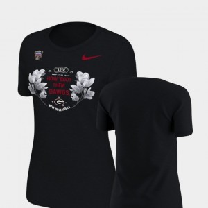 Georgia Bulldogs 2019 Sugar Bowl Bound Womens Verbiage T-Shirt - Black