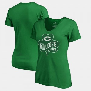 Georgia Bulldogs For Women St. Patrick's Day Paddy's Pride Fanatics T-Shirt - Kelly Green
