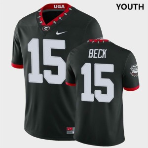 #15 Carson Beck Georgia Bulldogs Youth 100th Anniversary College Football Jersey - Black