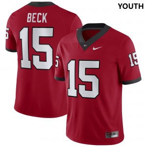 #15 Carson Beck Georgia Bulldogs Youth Football Jersey - Red